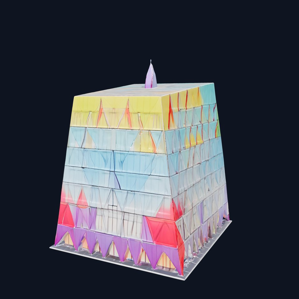 Prismatic Facade Building model pack